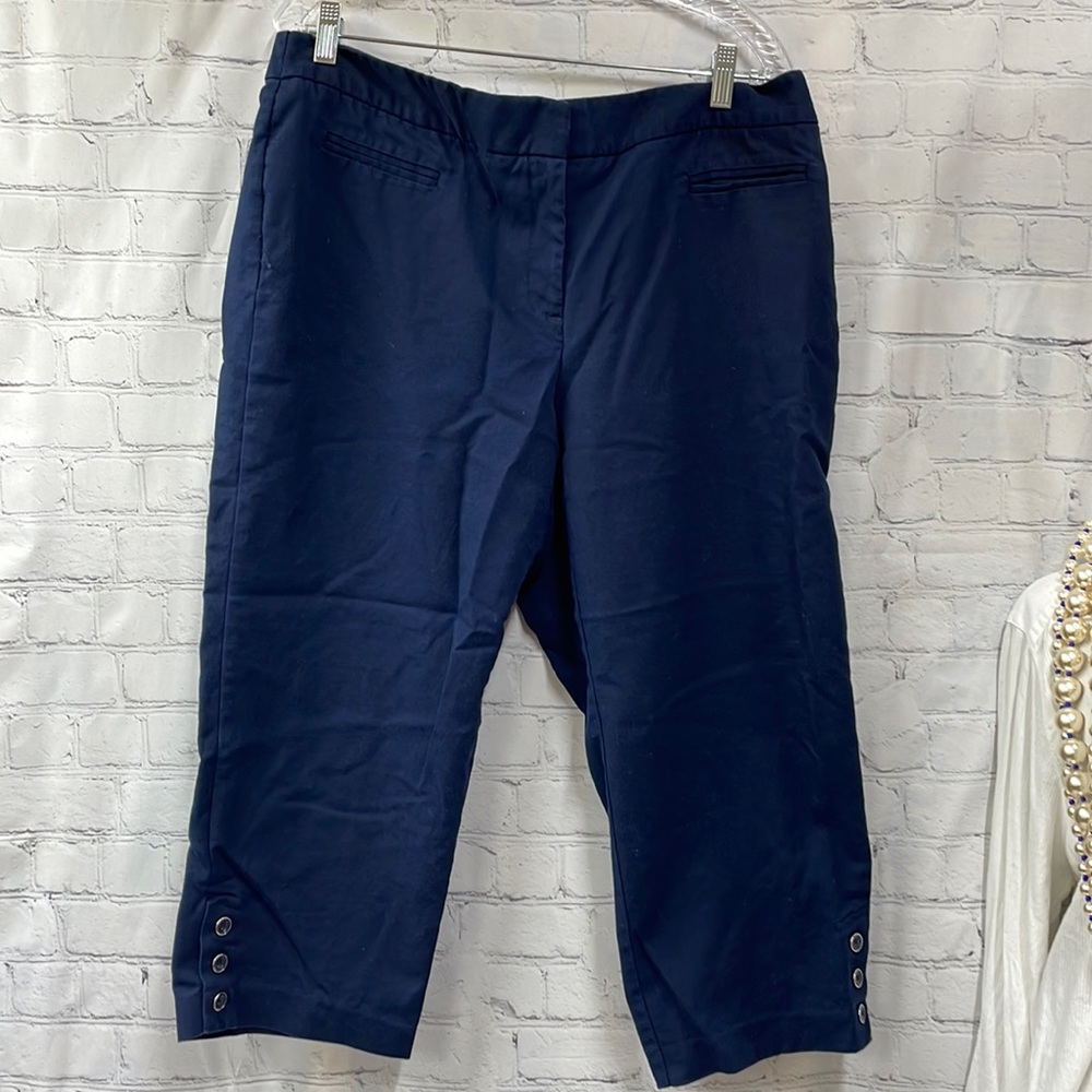 Roz & Ali cropped navy size 14 woman pants